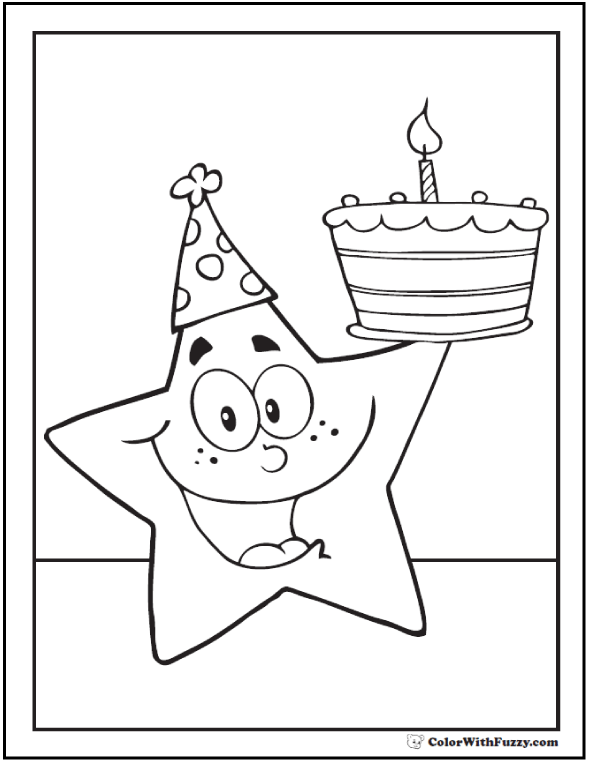 Birthday coloring pages â printable and digital coloring pages