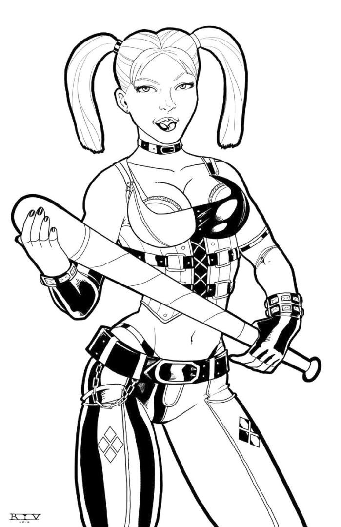 Get this harley quinn coloring pages to print npq