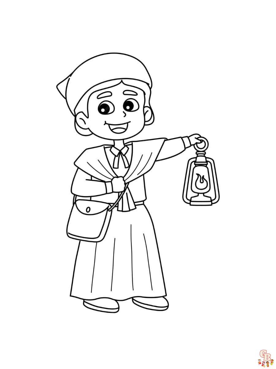 Printable harriet tubman coloring pages free for kids and adults