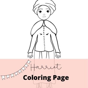 Harriet tubman activities coloring sheet tpt