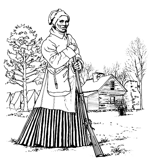 Color harriet tubman worksheets