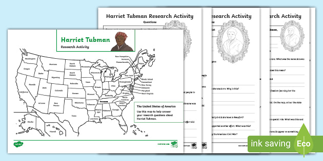 Harriet tubman research activity ks teacher made