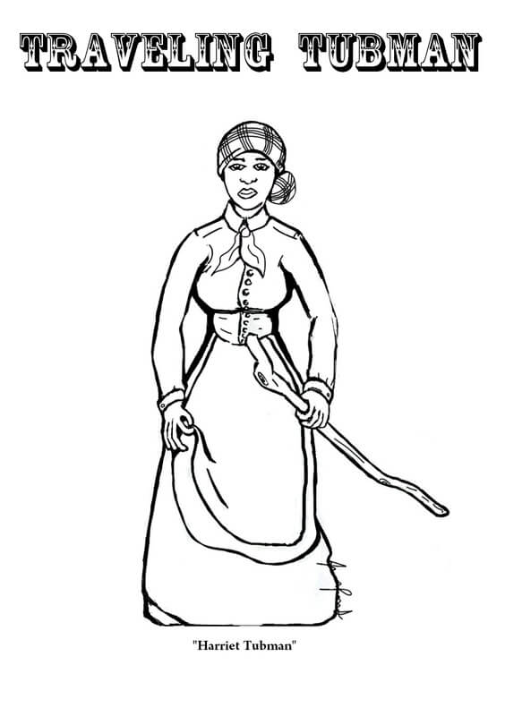 Harriet tubman coloring page