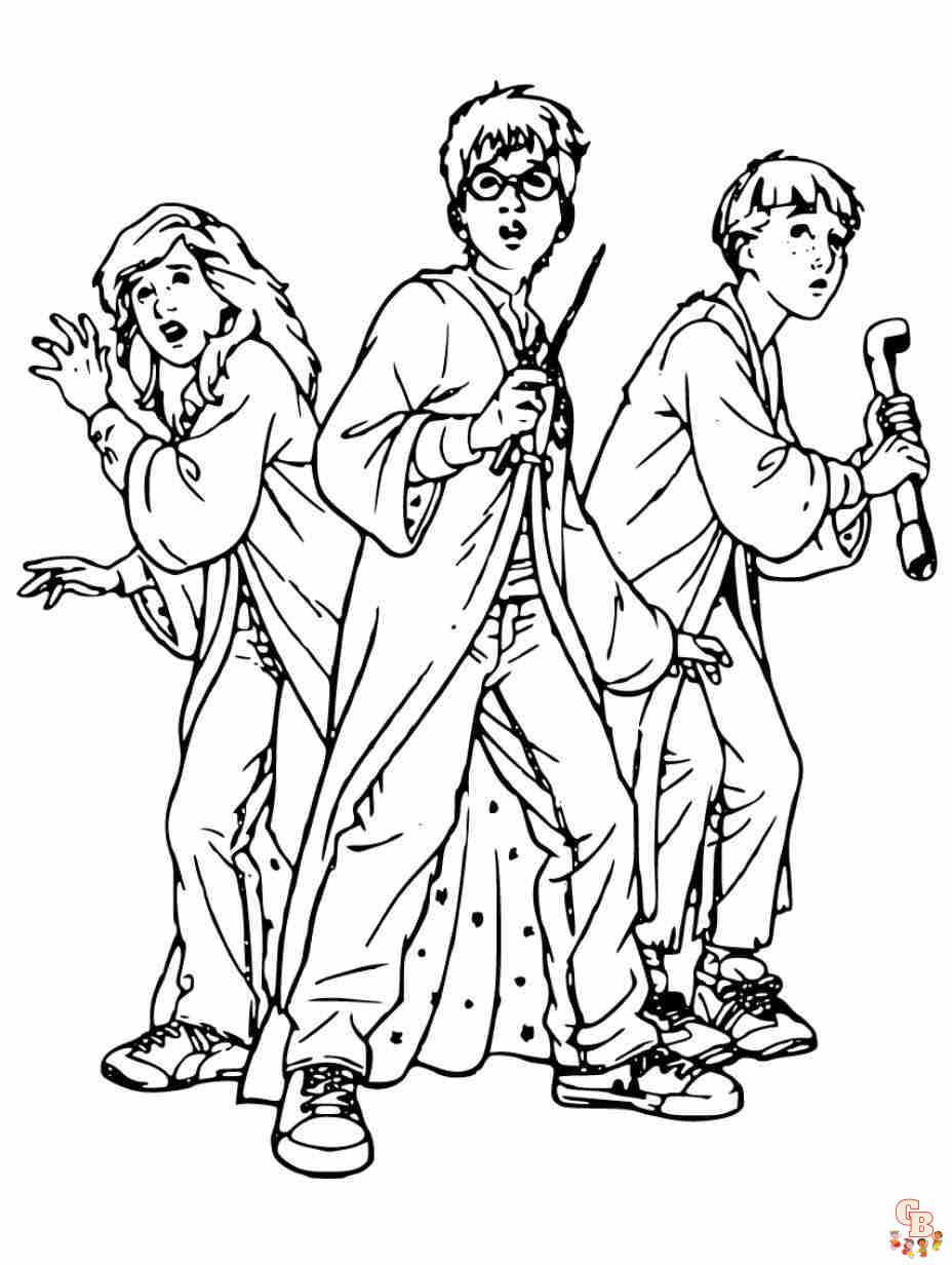 Free harry potter coloring pages for kids