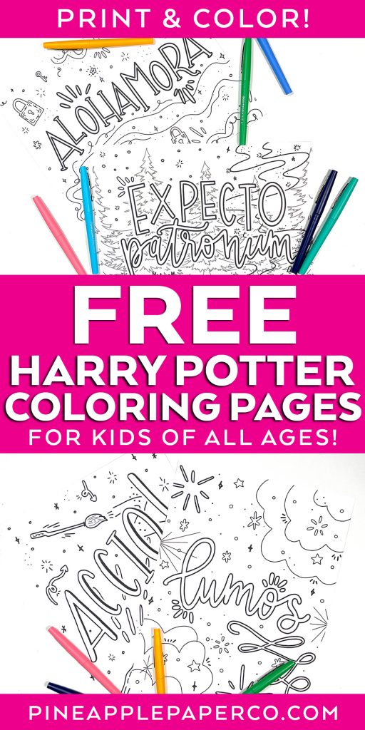 Free printable harry potter coloring pages