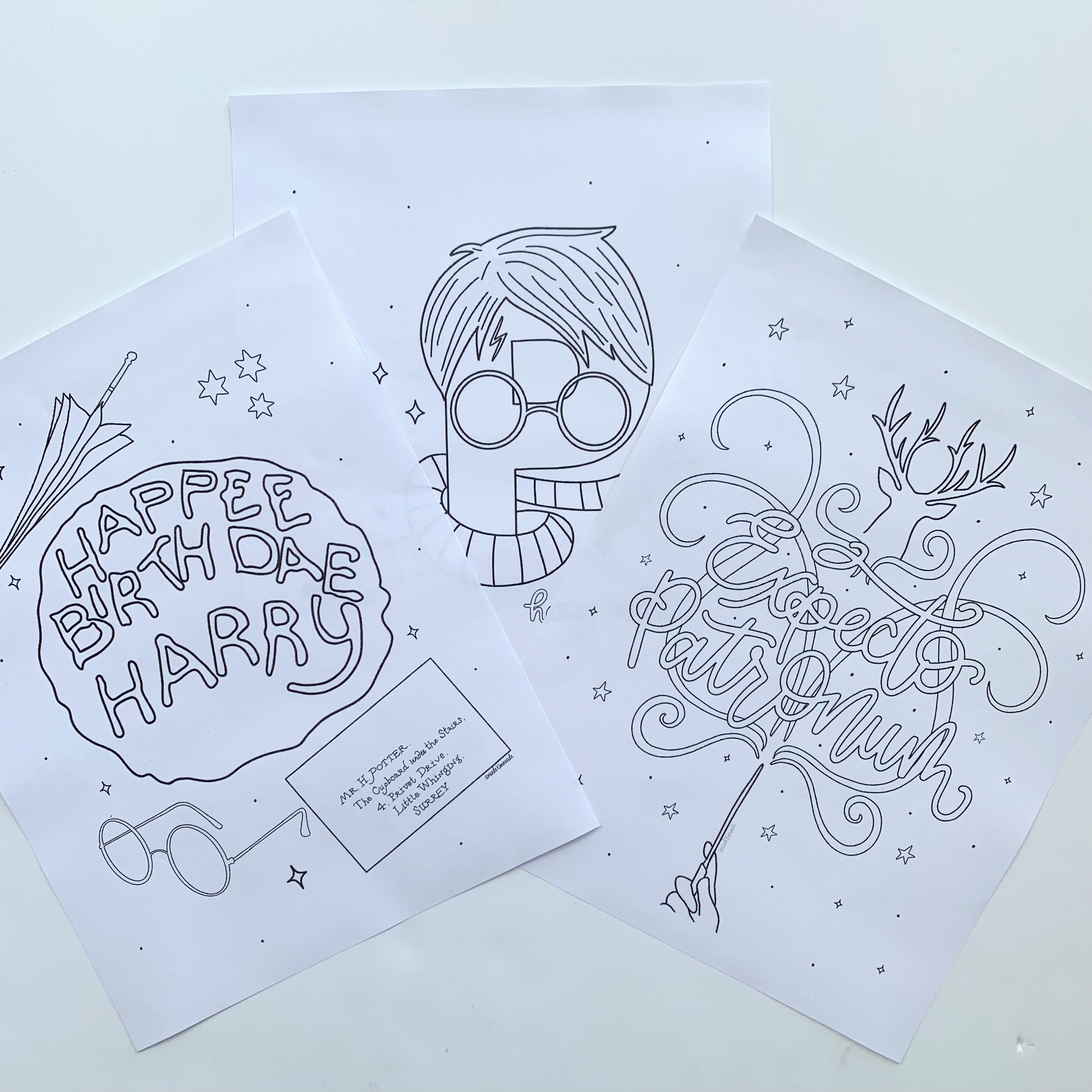 Free harry potter coloring sheets