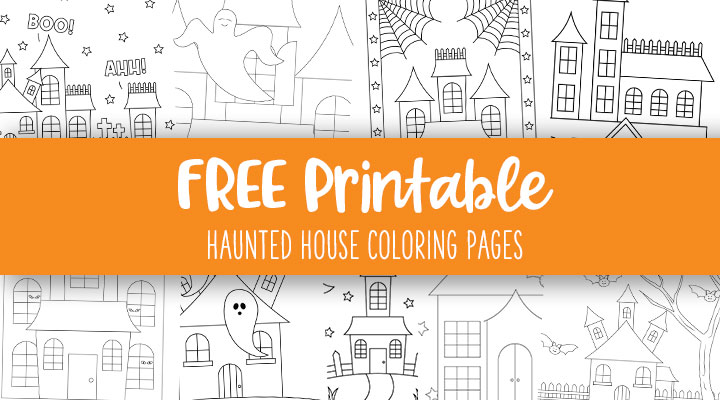 Haunted house coloring pages