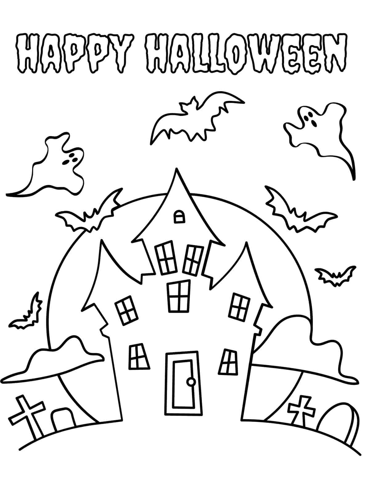 Free halloween coloring pages for kids and adults