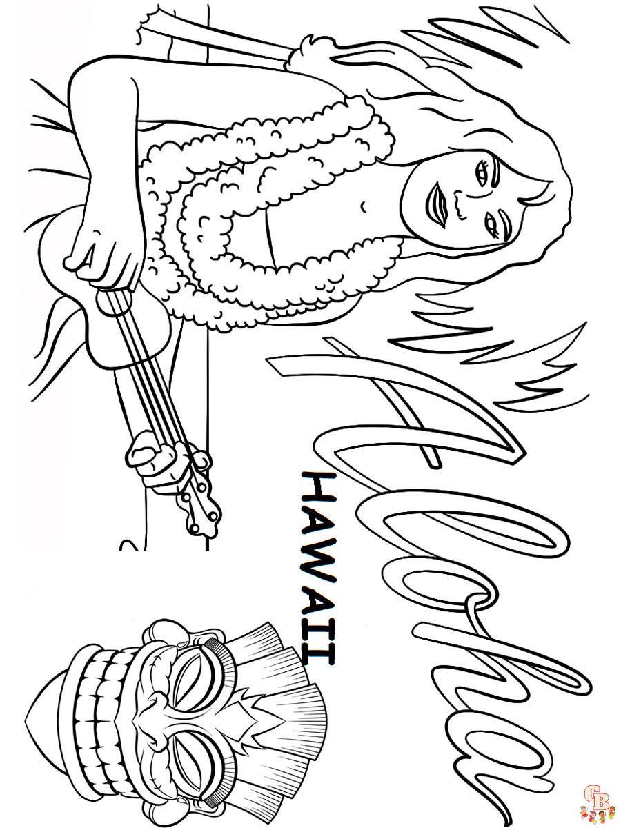 Aloha coloring pages