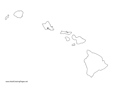 Hawaii coloring page