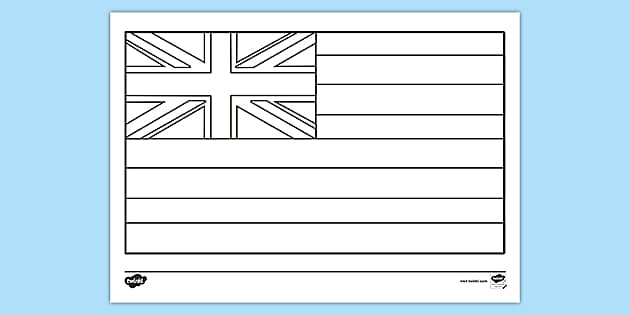 Hawaii flag coloring page teacher