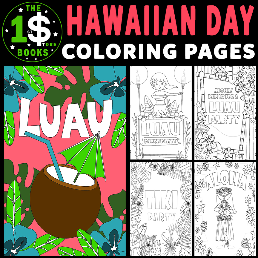 Hawaiian day lei day aloha luau may holiday coloring sheets made by teachers