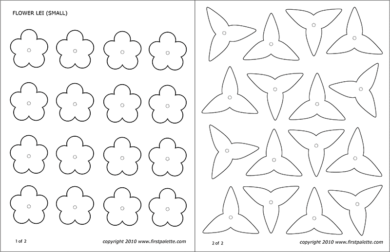 Flower lei templates free printable templates coloring pages