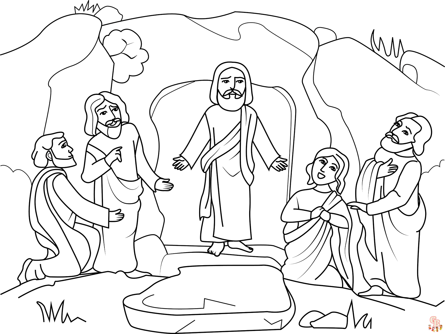 Printable he has risen coloring pages free for kids and adults