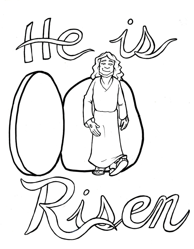 Jesus is risen coloring page