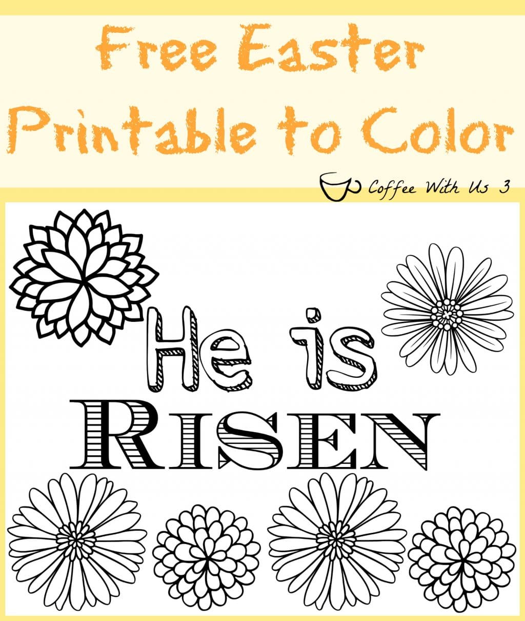 Free easter printables to color coffee with us