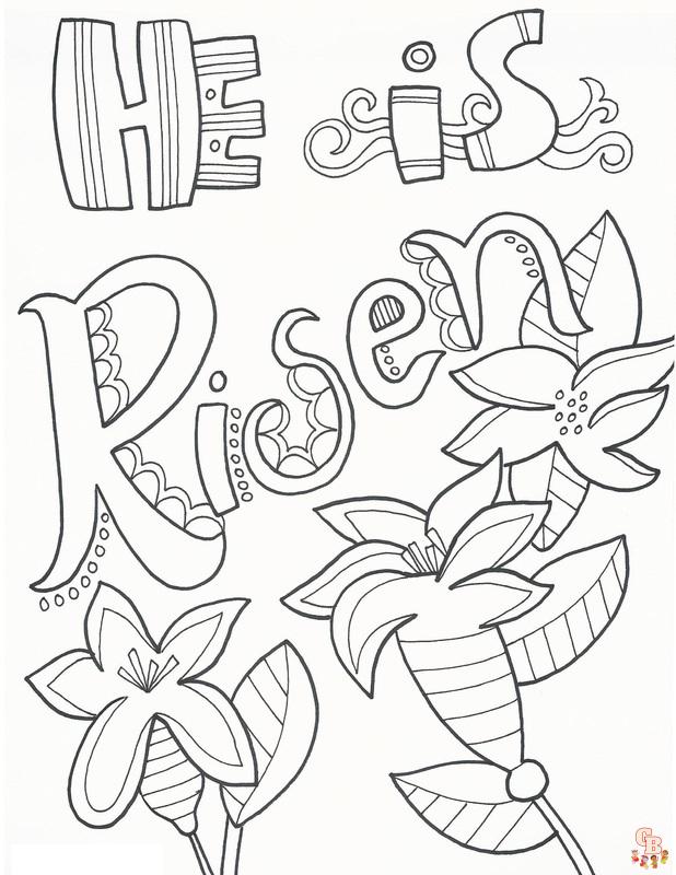 Printable he has risen coloring pages free for kids and adults