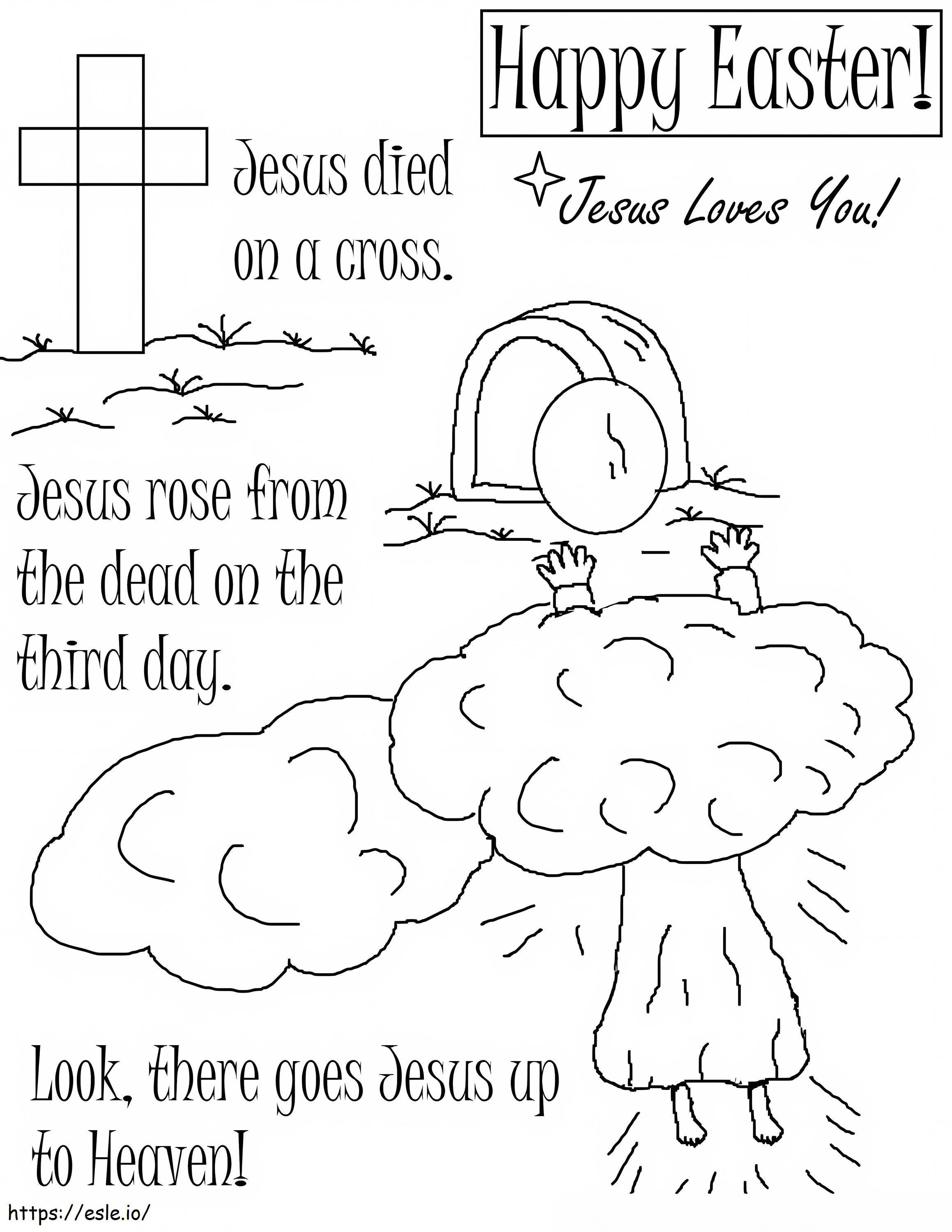 He is risen coloring page