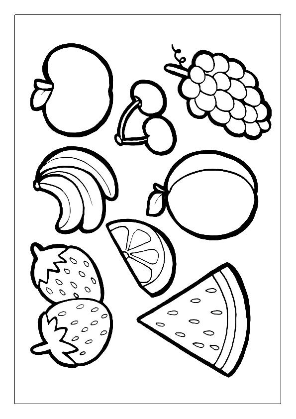 Fruit coloring pages printable coloring sheets