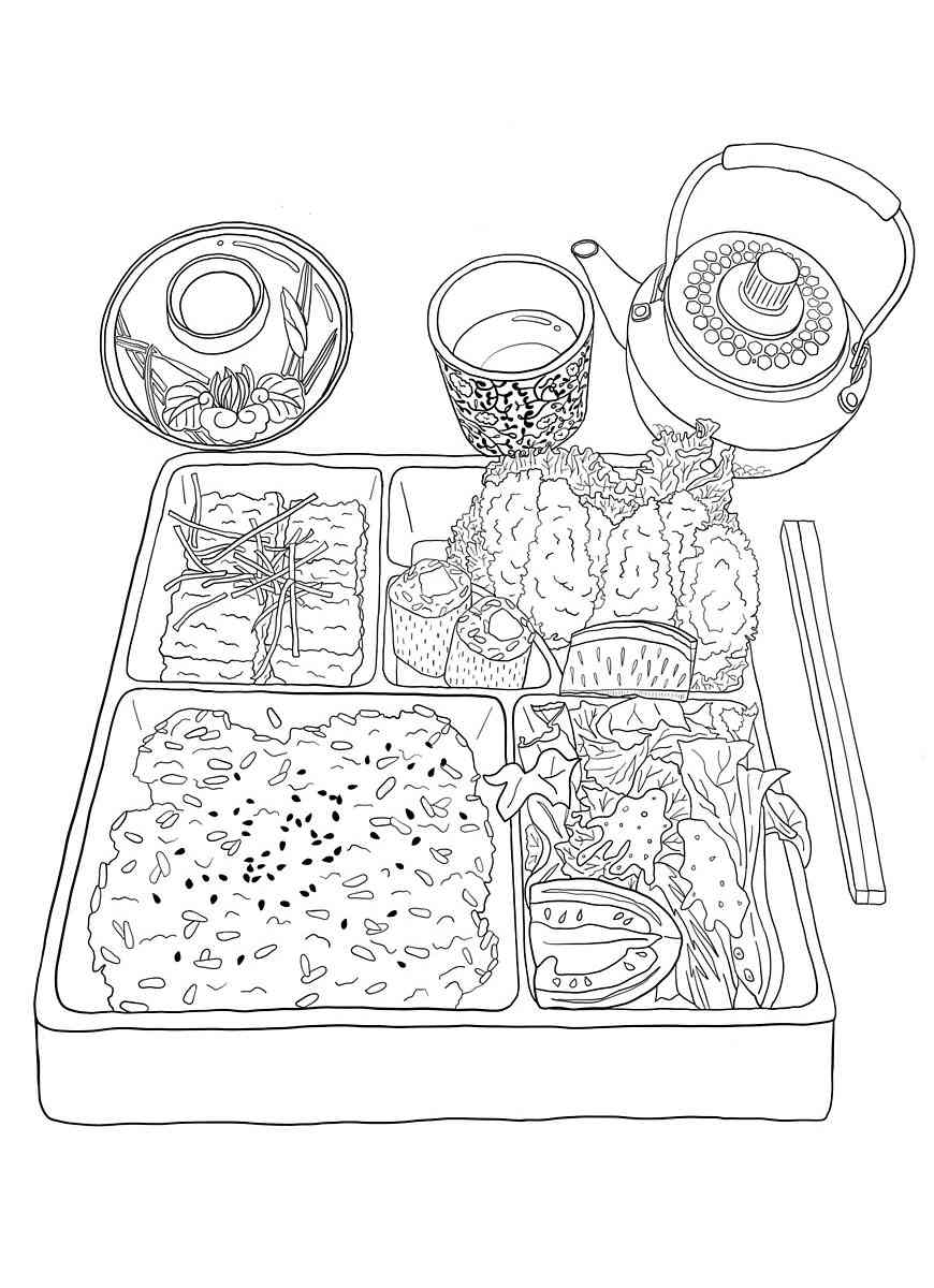 Food coloring pages for adults