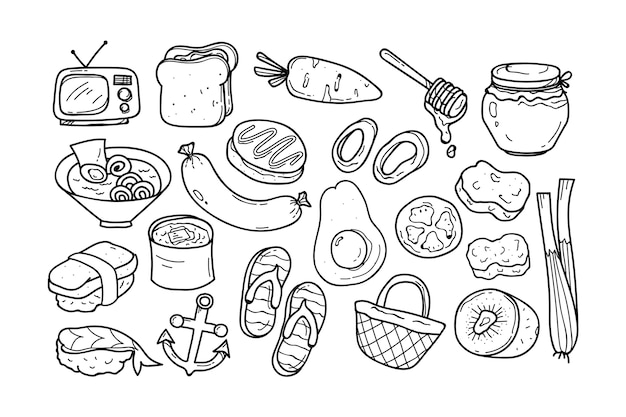 Page baking coloring pages vectors illustrations for free download