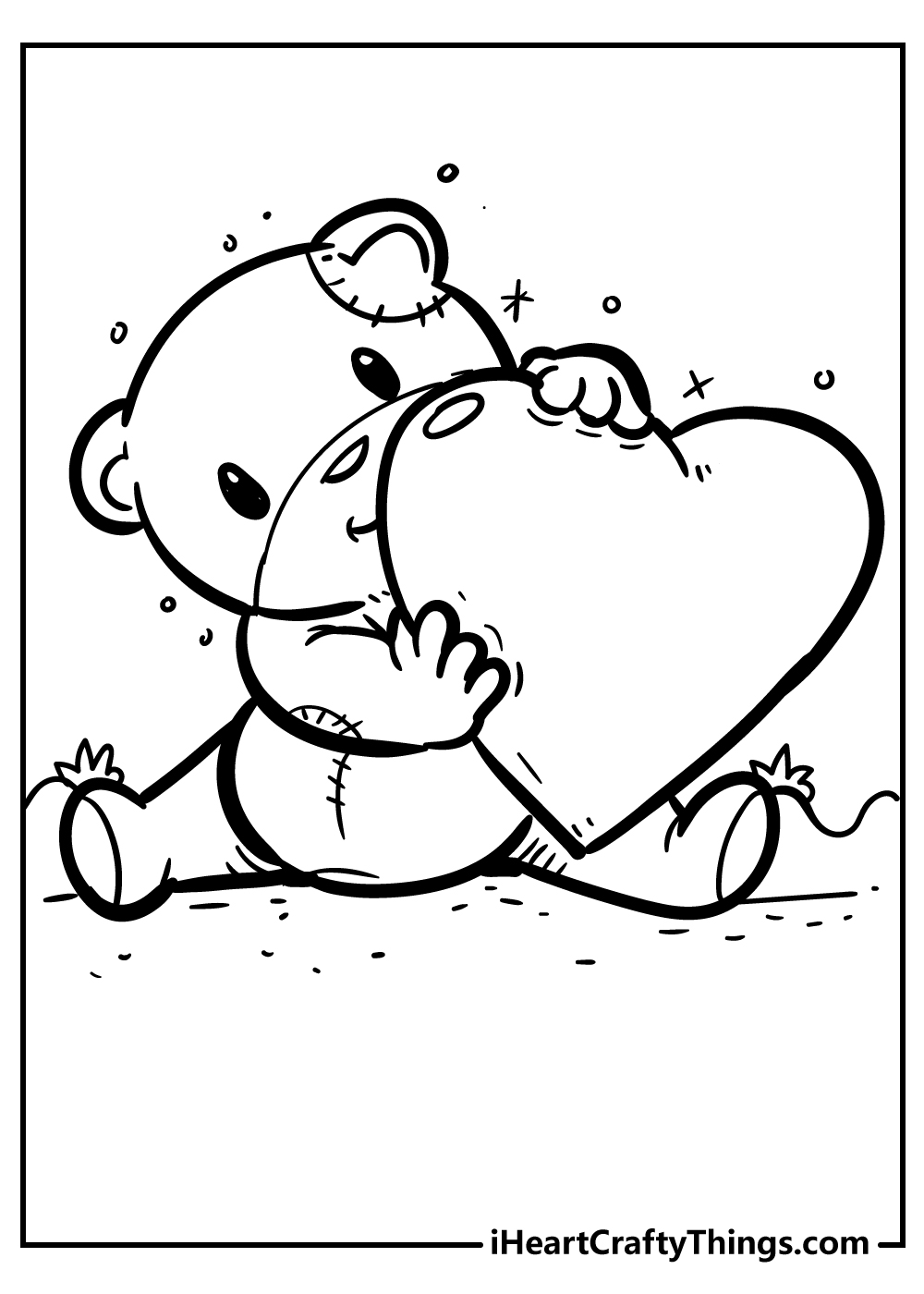 Heart coloring pages free printables