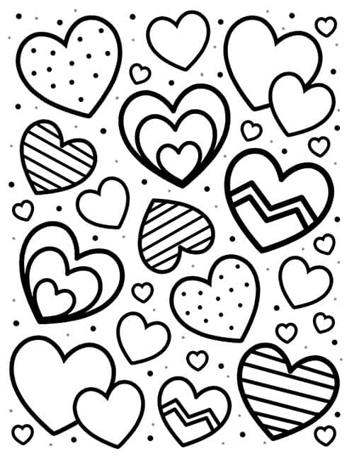 Heart coloring pages