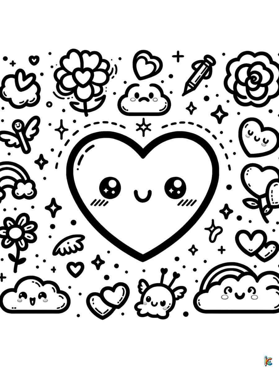 Heart coloring pages â