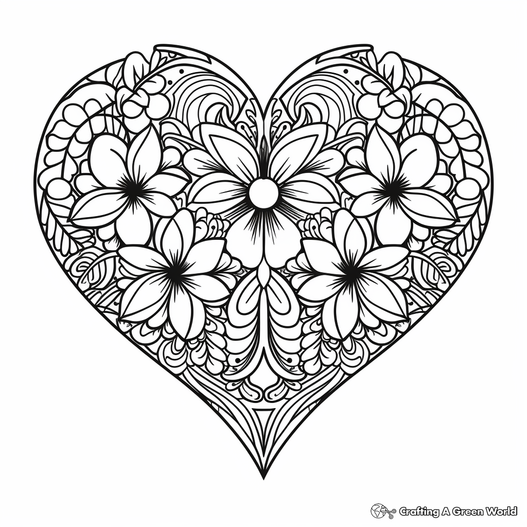 Heart coloring pages