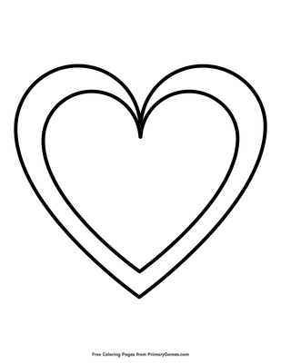 Heart coloring page â free printable pdf from