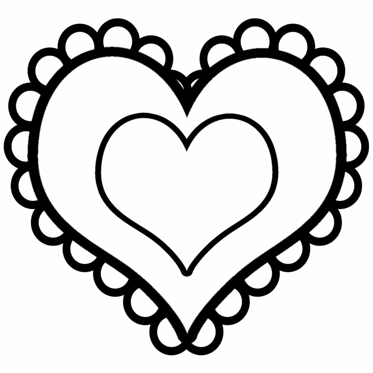 Free printable heart coloring pages for kids