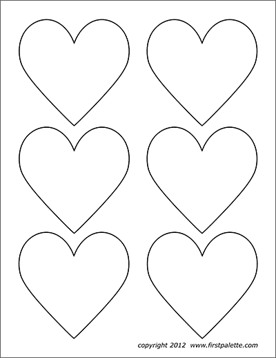 Hearts free printable templates coloring pages