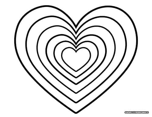 Heart coloring pages