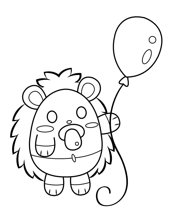 Printable baby hedgehog coloring page