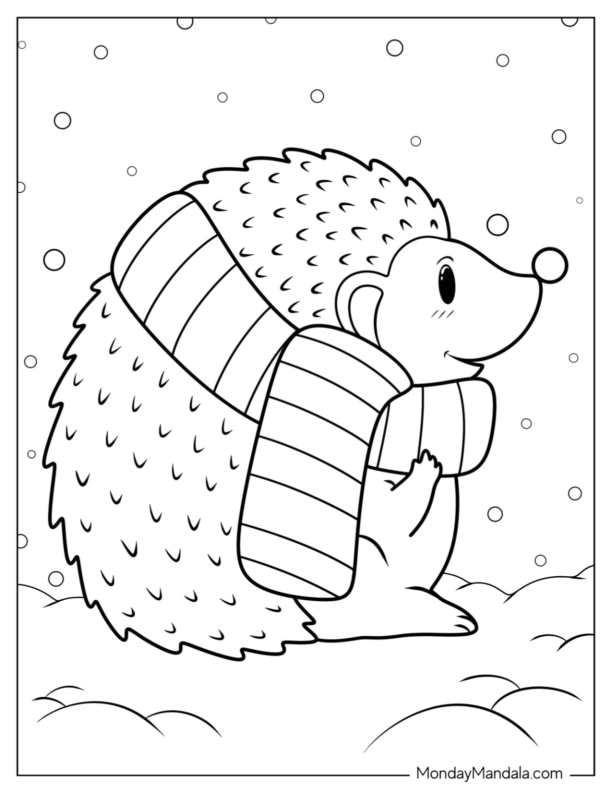 Hedgehog coloring pages free pdf printables