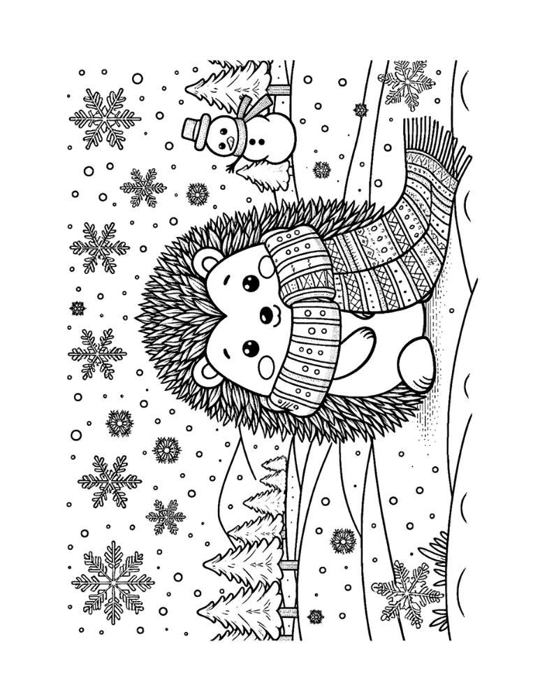 Free printable hedgehog coloring pages