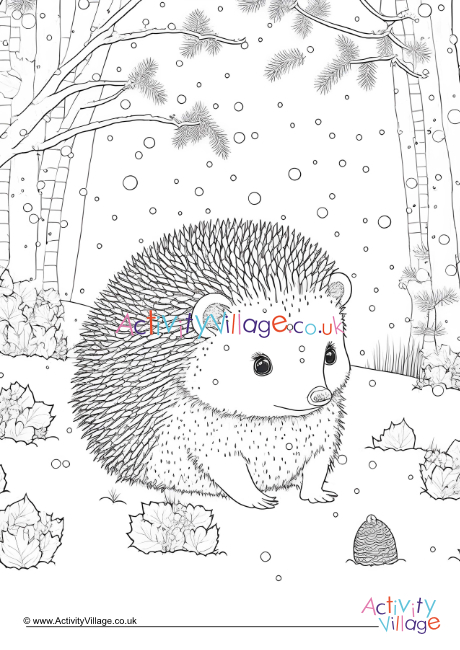 Winter hedgehog louring page