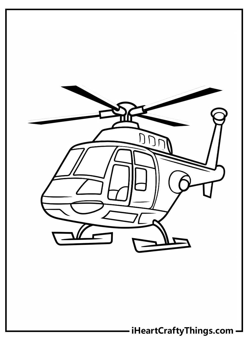 Helicopter coloring pages free printables