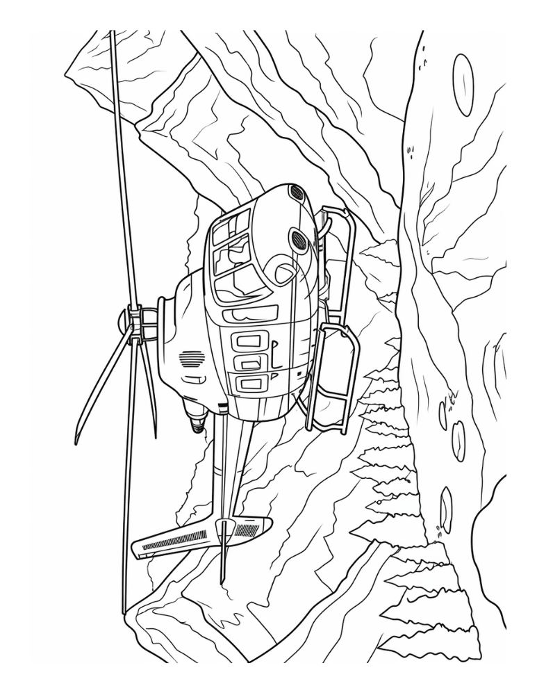 Free printable helicopter coloring pages