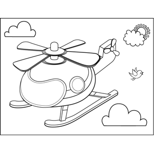 Helicopter coloring page