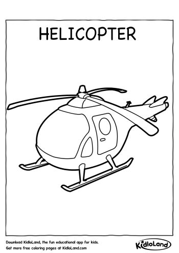 Download free helicopter coloring page and educational activity worksheets for kids