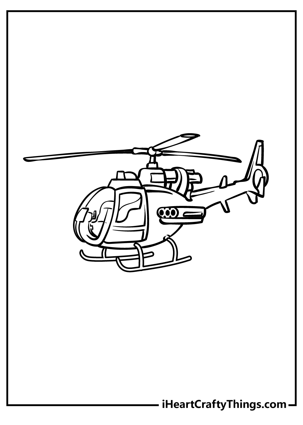 Helicopter coloring pages free printables