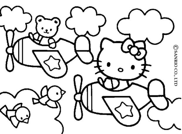 Hello kitty and friends coloring pages