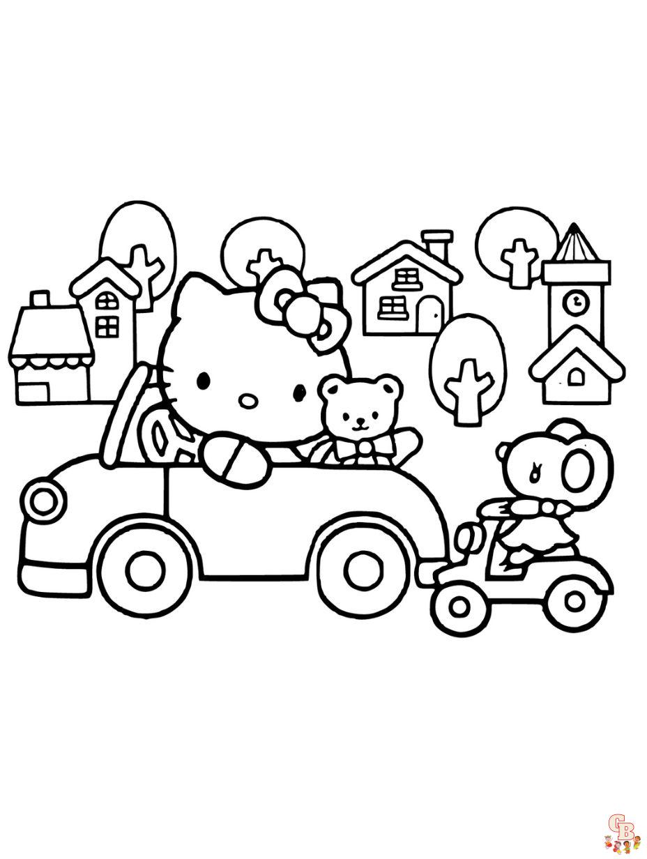 Hello kitty coloring pages