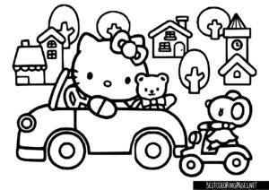 Hello kitty coloring pages