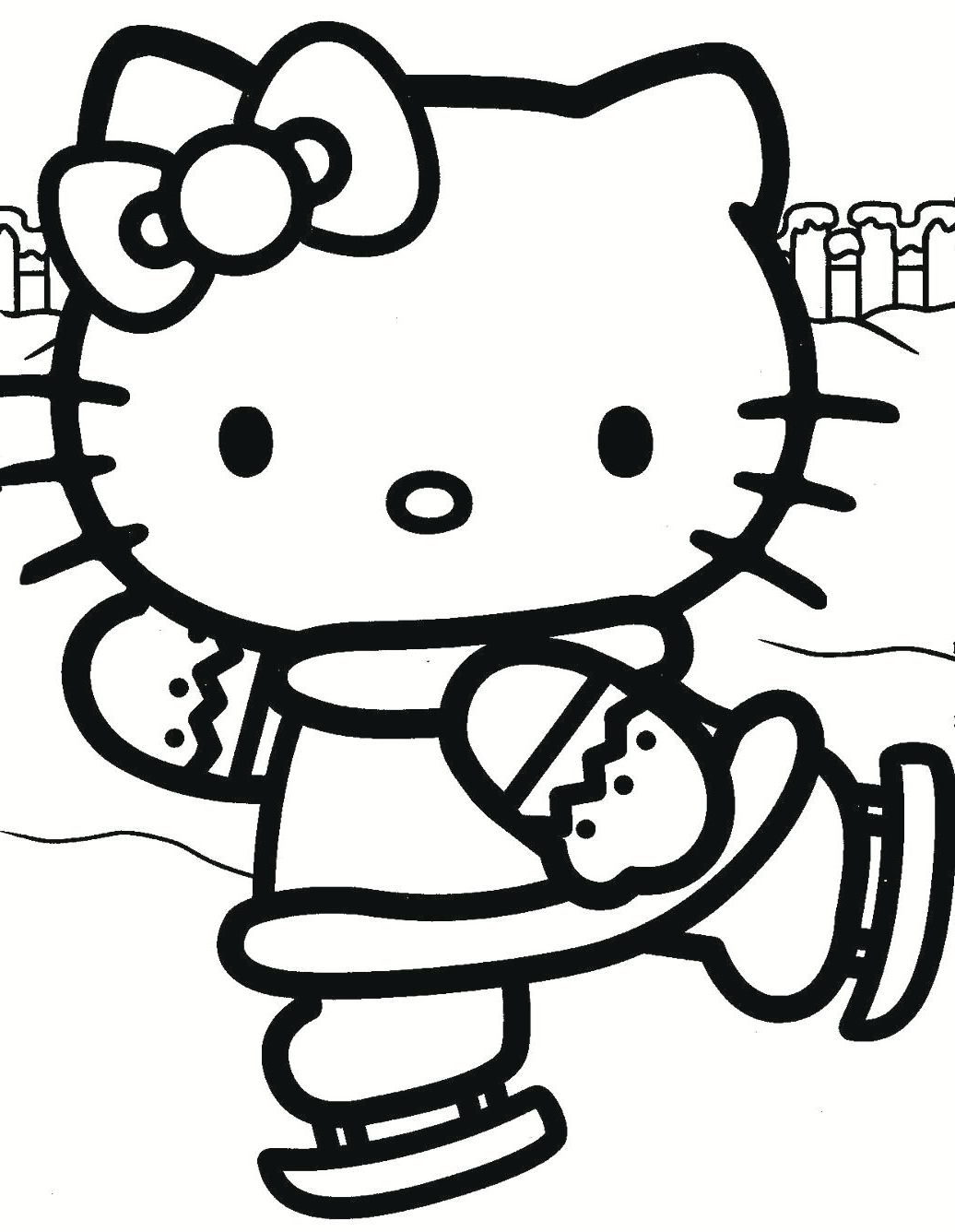 Hello kitty coloring page