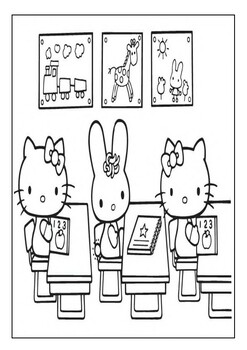 Hello kitty and friends a world of imagination in printable coloring pages pdf