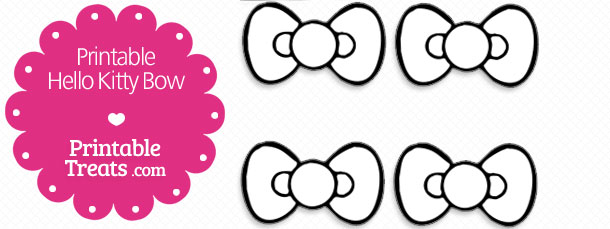 Free printable hello kitty bow â printable treats