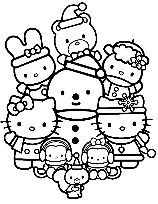 Sanrio characters coloring pages printable for free download