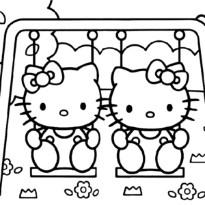 Hello kitty coloring pages printable for free download